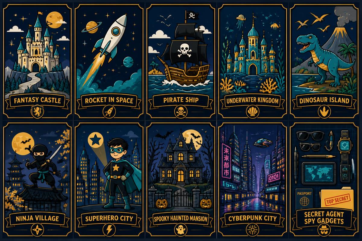 The ten adventure themes